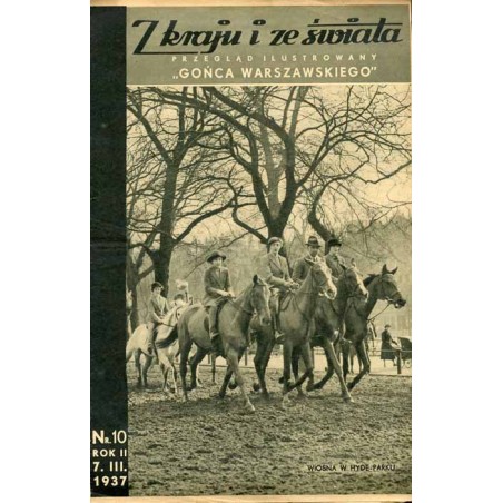 Z Kraju i ze Świata. Przegląd ilustrowany "Gońca Warszawskiego". R.2 (1937). Nr 10 (7 marca 1937) / Wiosna w Hyde-Parku