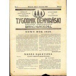 Wiadomości Demnianskie. Miesięcznik. [Dwutygodnik Zakładów Przemysłowych Braci Groedel i inne tytuły i podtytuły]. R. 1-3 (1928-