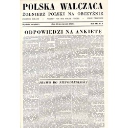 Polska Walcząca - Żołnierz Polski na Obczyźnie. Fighting Poland. Weekly for the Polish Forces. R.7 (1945). Nr 4 (27 stycznia 194