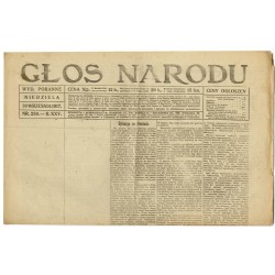Głos Narodu. R.25 (1917). Nr 230 (30 września 1917). Wydanie poranne