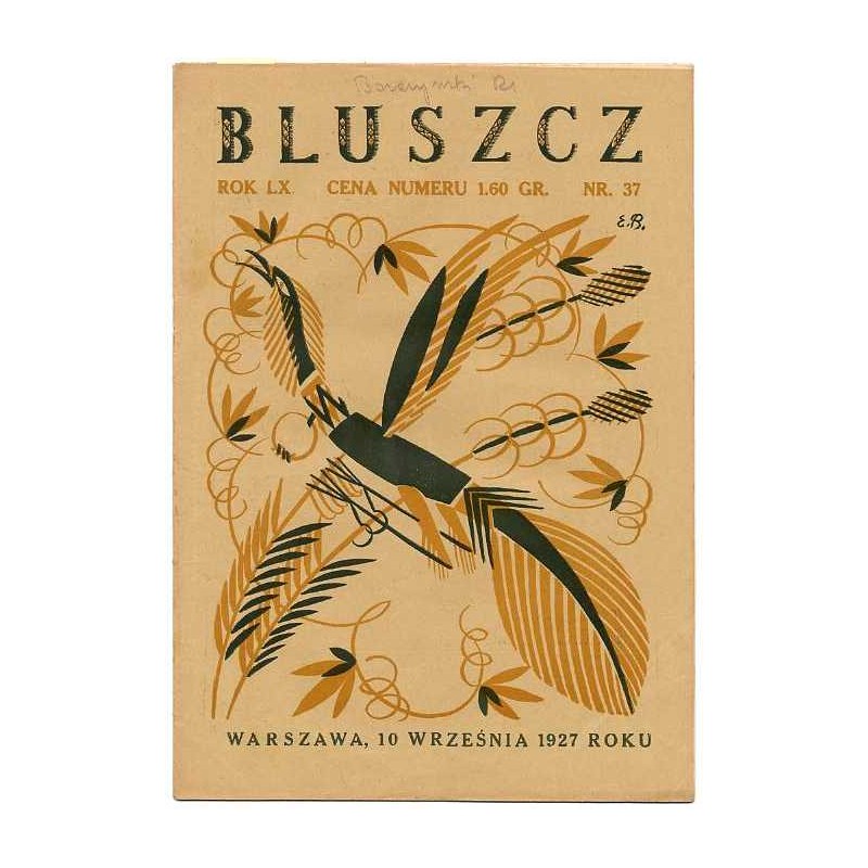 Bluszcz. Społeczno-literacki ilustrowany tygodnik kobiecy. R.60 (1927). Nr 37 (10 września 1927)