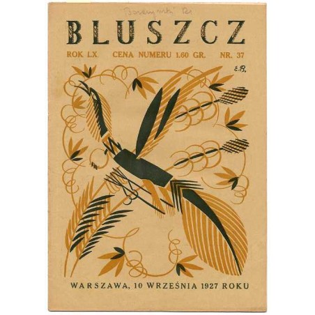 Bluszcz. Społeczno-literacki ilustrowany tygodnik kobiecy. R.60 (1927). Nr 37 (10 września 1927)