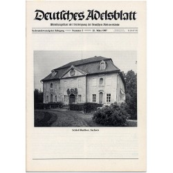 Deutsches Adelsblatt. 26. Jahrgang (1987). Nr 3 (15 III 1987) [Schloß Radibor, Sachsen]