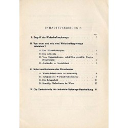 Merkblatt über Abwehr von Wirtschaftsspionage. Betriebsspionage, Industriespionage, Geschäftsspionage, Handelsspionage