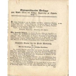 [Amts-Blatt der Königlichen Regierung zu Oppeln. 1857]. Extaordinaire Beilage zum Amts-Blatt der Königl. Regierung zu Oppeln. St