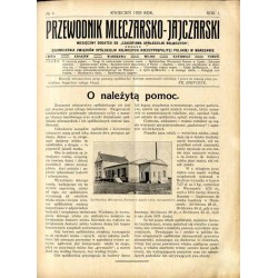 Przewodnik Mleczarsko-Jajczarski. Miesięczny dodatek do "Czasopisma Spółdzielni Rolniczych" Zjednoczenia Związków Spółdzielni Ro