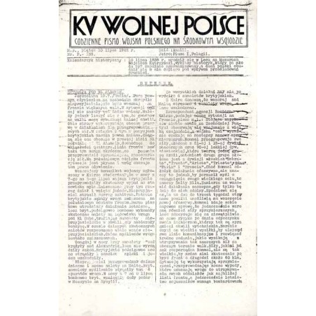 Ku Wolnej Polsce. Tygodnik Wojska Polskiego na Środkowym Wschodzie. Codzienne pismo Wojska Polskiego na Środkowym Wschodzie. 194