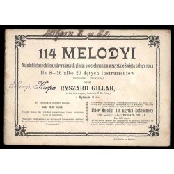 114 Melodyi Najulubieńszych i najużywańszych pieśni kościelnych na wszystkie święta całego roku dla 8-16 albo 20 dętych instrume