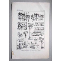 Bilderwerk schlesischer Kunstdenkmäler. Mappe I: Mittelalter. Tafel 5.1,2: Trebnitz [Trzebnica]. Kämpfer des Portals am nördlich