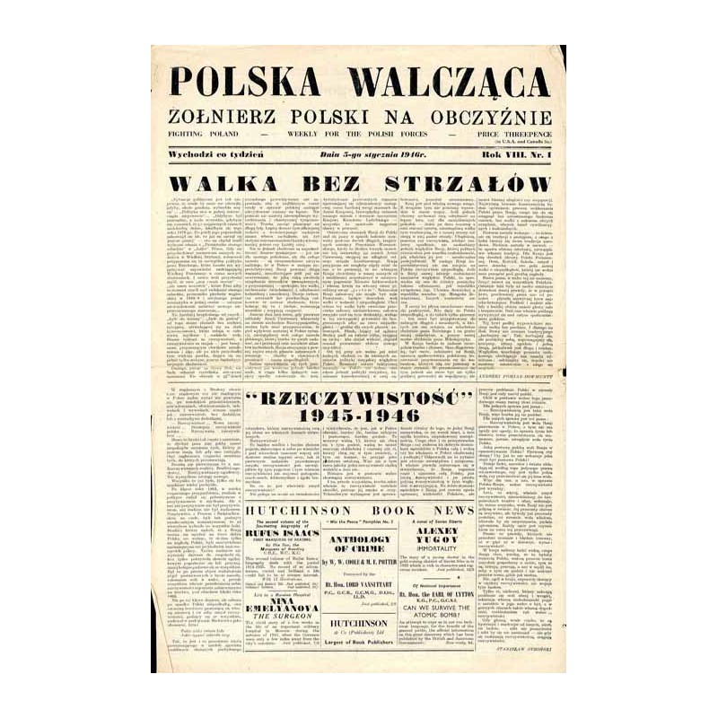 Polska Walcząca - Żołnierz Polski na Obczyźnie. R.8 (1946). Nr 1-52 [komplet]