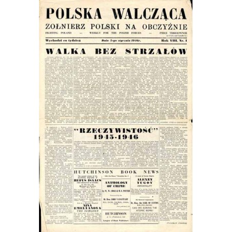 Polska Walcząca - Żołnierz Polski na Obczyźnie. R.8 (1946). Nr 1-52 [komplet]