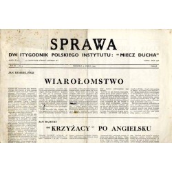 Sprawa. Dwutygodnik Polskiego Instytutu: "Miecz Ducha"  The Common Cause. Fortnightly of the Polish Section of the "Sword of th