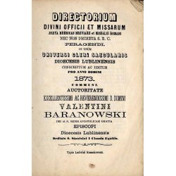Directorium Divini Officiii et Missarum Juxta Rubricas Breviarli ac Missalis Romani nec non decreta SRC. peragendii In Usum Univ