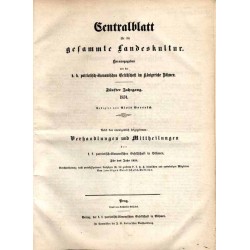 Centralblatt für die gesammte Landeskultur. 5. Jahrgang (1854). Nr 1-52