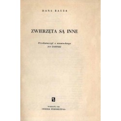 Zwierzęta są inne