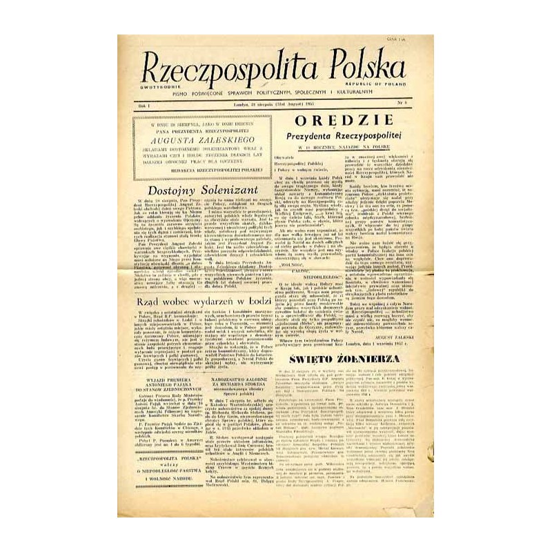 Rzeczpospolita Polska. Dwutygodnik. Pismo poświęcone sprawom politycznym, społecznym i kulturalnym. R.1 (1957). Nr 8 (31 sierpni