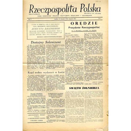 Rzeczpospolita Polska. Dwutygodnik. Pismo poświęcone sprawom politycznym, społecznym i kulturalnym. R.1 (1957). Nr 8 (31 sierpni