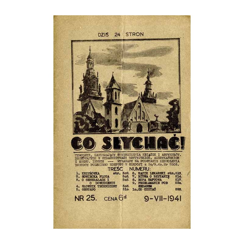 Co Słychać! Tygodnik zawierający streszczenia aktualnych książek i artykułów drukowanych w wydawnictwach brytyjskich, amerykańsk