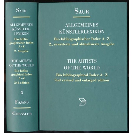 Saur Allgemeines Künstlerlexikon. Bio-bibliographischer Index A-Z. The artists of the world. Bio-bibliographical index A-Z. Ency
