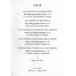 Saur Allgemeines Künstlerlexikon. Bio-bibliographischer Index A-Z. The artists of the world. Bio-bibliographical index A-Z. Ency