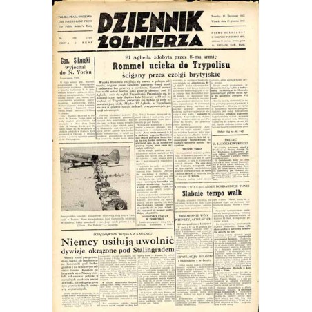 Dziennik Żołnierza. [...] Pismo żołnierzy I. Korpusu Panc.-Motorowego. R.3 (1942). Nr 190 (723) (15 grudnia 1942)