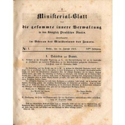 Ministerial-Blatt für die gesammte innere Verwaltung in den Königlich Preußischen Staaten. 20. Jahrgang (1859). Nr 1-11