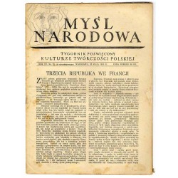 Myśl Narodowa. Tygodnik poświęcony kulturze twórczości polskiej. R.15 (1935). Nr 22 (26 maja  1935)