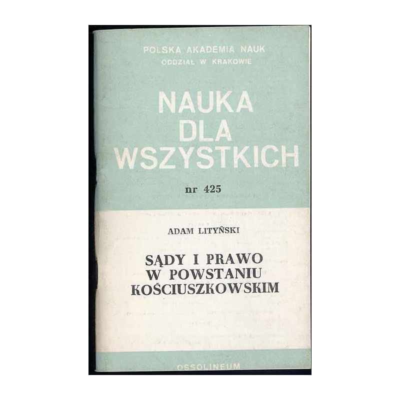 Sądy i prawo w powstaniu kościuszkowskim