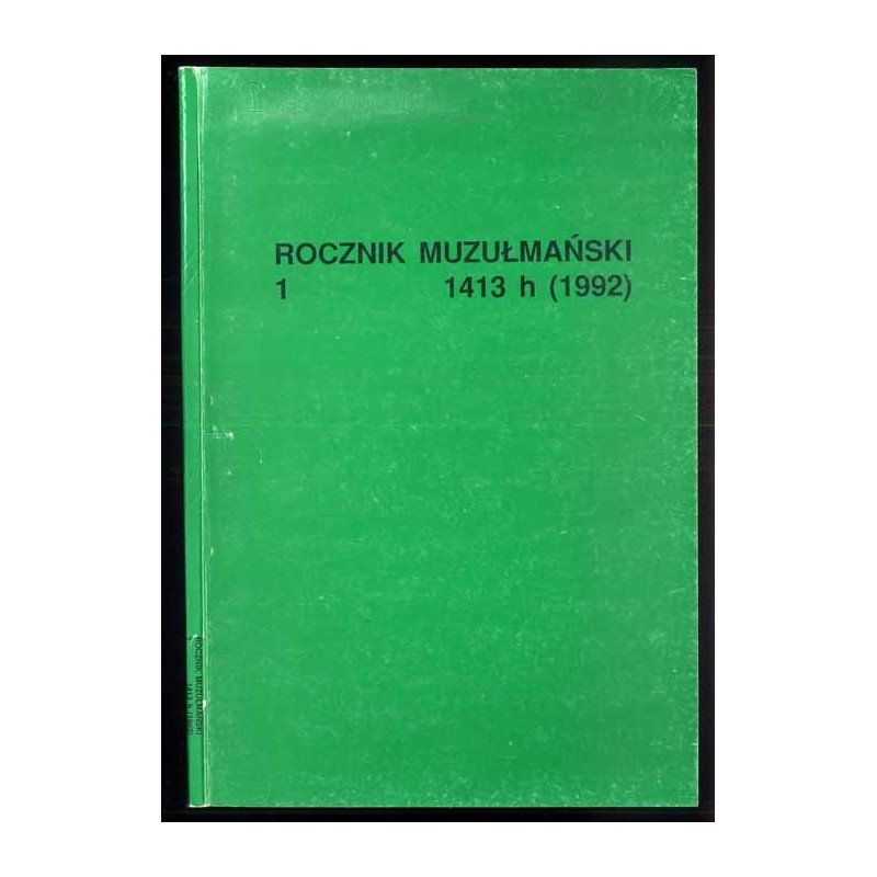 Rocznik Muzułmański. R.1 (1992 - 1413 h). T.1