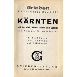 [Grieben] Kärnten mit den südl. Hohen Tauern und Osttirol und Angaben für Autofahrer