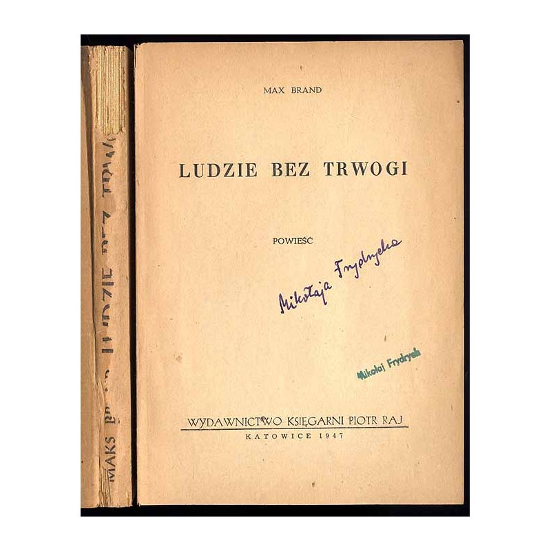 Ludzie bez trwogi. Powieść