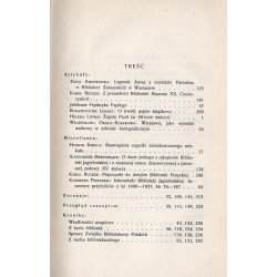 Przegląd Biblioteczny. R.10 (1936). Z.1-4. Żurowska Wanda: Bibliografia bibliografii, bibliotekarstwa i bibliofilstwa za lata 19