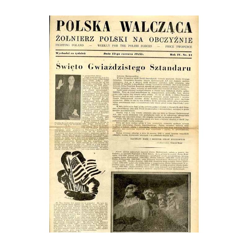 Polska Walcząca - Żołnierz polski na obczyźnie. Fighting Poland. Weekly for the Polish Forces. R.4 (1942). Nr 24 (13 czerwca 194
