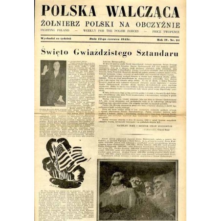 Polska Walcząca - Żołnierz polski na obczyźnie. Fighting Poland. Weekly for the Polish Forces. R.4 (1942). Nr 24 (13 czerwca 194