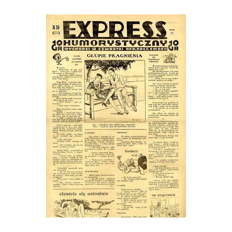 Express Humorystyczny. R.6 (1935). Nr 26 (252) / Marian Dąbrowski (Emden): Złoty za godzinę. Powieść