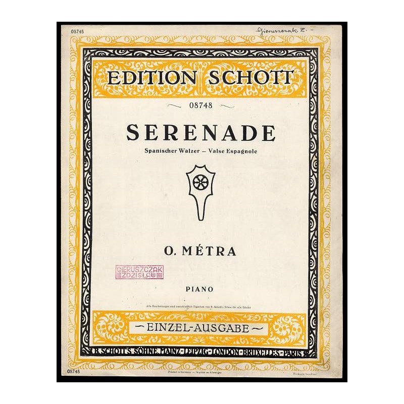 Serenade. Spanischer Walzer - Valse Espagnole
