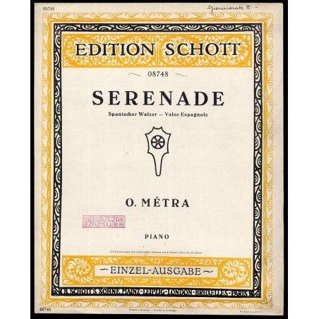 Serenade. Spanischer Walzer - Valse Espagnole