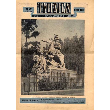 Tydzień. Ilustrowane pismo tygodniowe. R.1 (1946). Nr 20 (24 listopada 1946)
