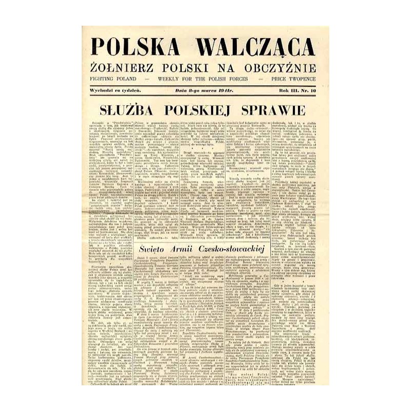 Polska Walcząca - Żołnierz polski na obczyźnie. Fighting Poland. Weekly for the Polish Forces. R.3 (1941). Nr 10 (8 marca 1941)