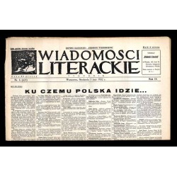 Wiadomości Literackie. Tygodnik. R.9 (1932). Nr 6 (423) (7 lutego 1932)