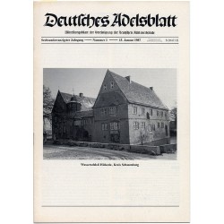 Deutsches Adelsblatt. 26. Jahrgang (1987). Nr 1 (15 I 1987) [Wasserschloß Hülsede, Kreis Schaumburg]