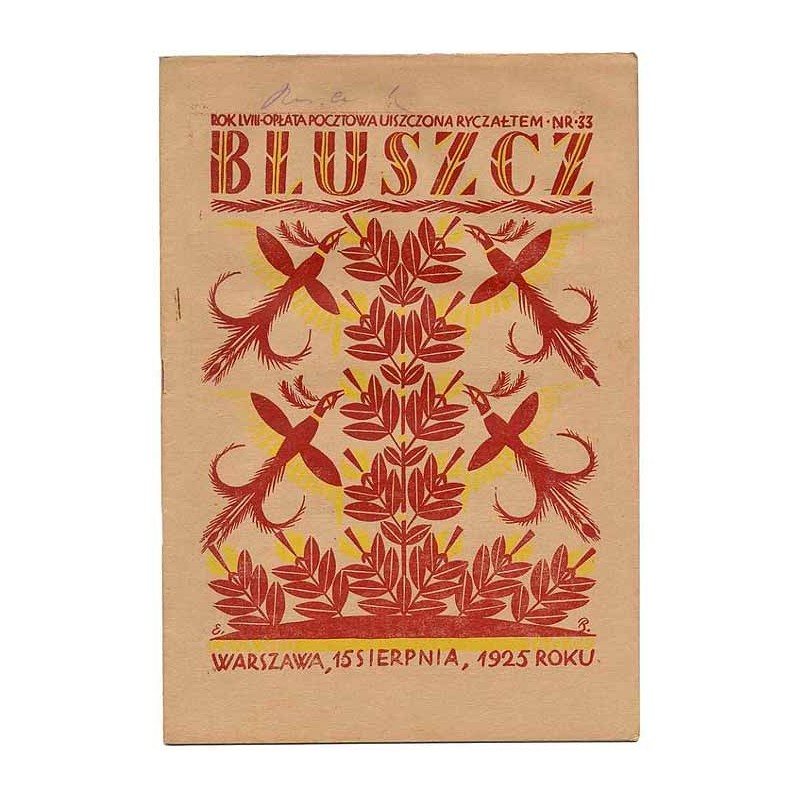 Bluszcz. Pismo tygodniowe ilustrowane dla kobiet. R.58 (1925). Nr 33 (15 sierpnia 1925)