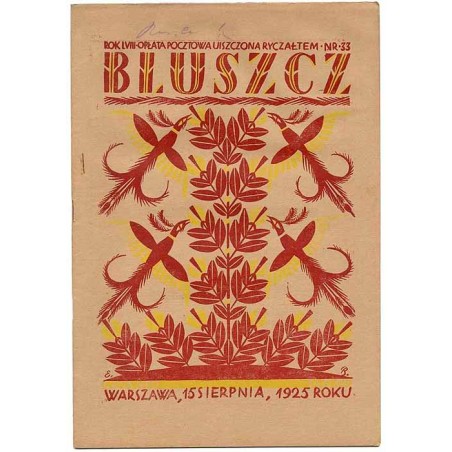 Bluszcz. Pismo tygodniowe ilustrowane dla kobiet. R.58 (1925). Nr 33 (15 sierpnia 1925)