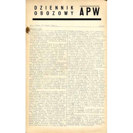 Dziennik Obozowy APW. 1944. Nr 59 (12 kwietnia 1944) + Dodatek Tygodniowy Nr 3