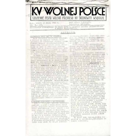 Ku Wolnej Polsce. Tygodnik Wojska Polskiego na Środkowym Wschodzie. Codzienne pismo Wojska Polskiego na Środkowym Wschodzie. 194