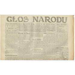 Głos Narodu. R.25 (1917). Nr 186 (7 sierpnia 1917). Wydanie wieczorne