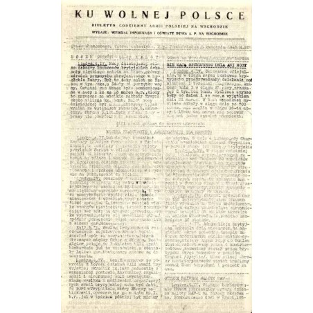 Ku Wolnej Polsce. Biuletyn codzienny Armii Polskiej na Wschodzie. (1943). Nr 205 (5 kwietnia 1943)