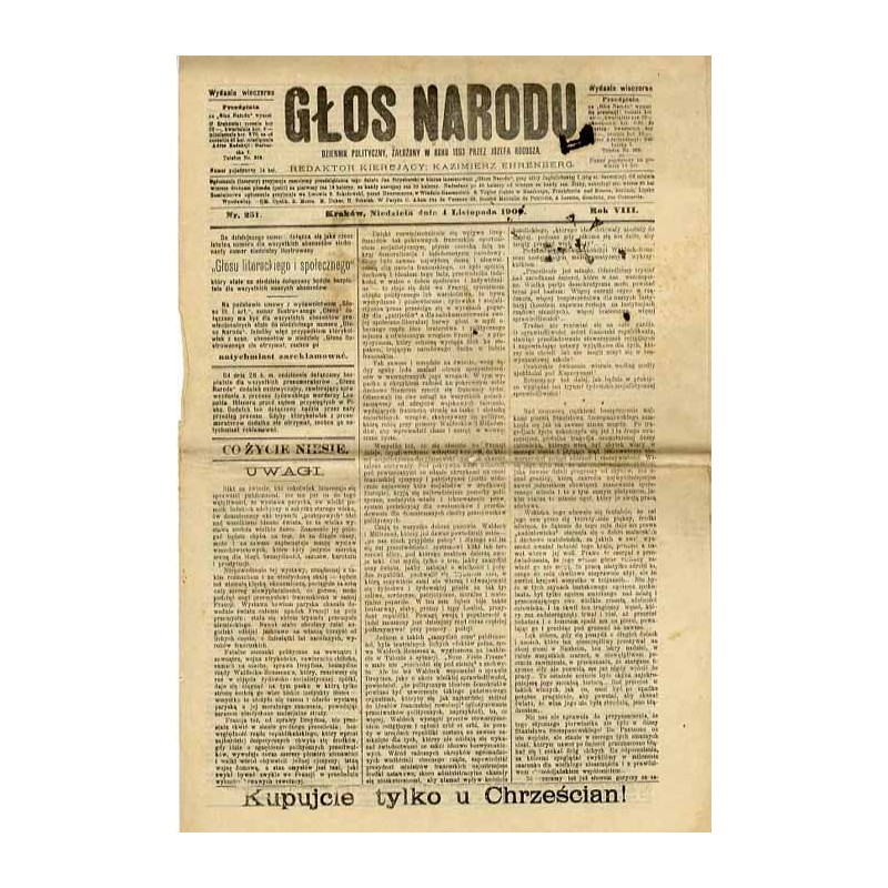 Głos Narodu. R.8 (1900). Nr 251 (4 listopada 1900). Wydanie wieczorne