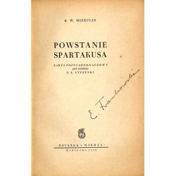 Powstanie Spartkusa. Zarys popularno-naukowy
