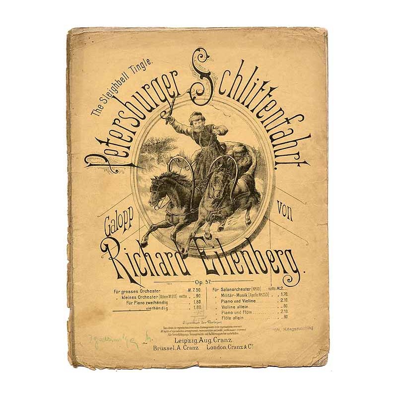 Petersburger Schlittenfahrt. Galopp. En Traîneau. Souvenir de St. Pétersbourg. Galop. Op. 57